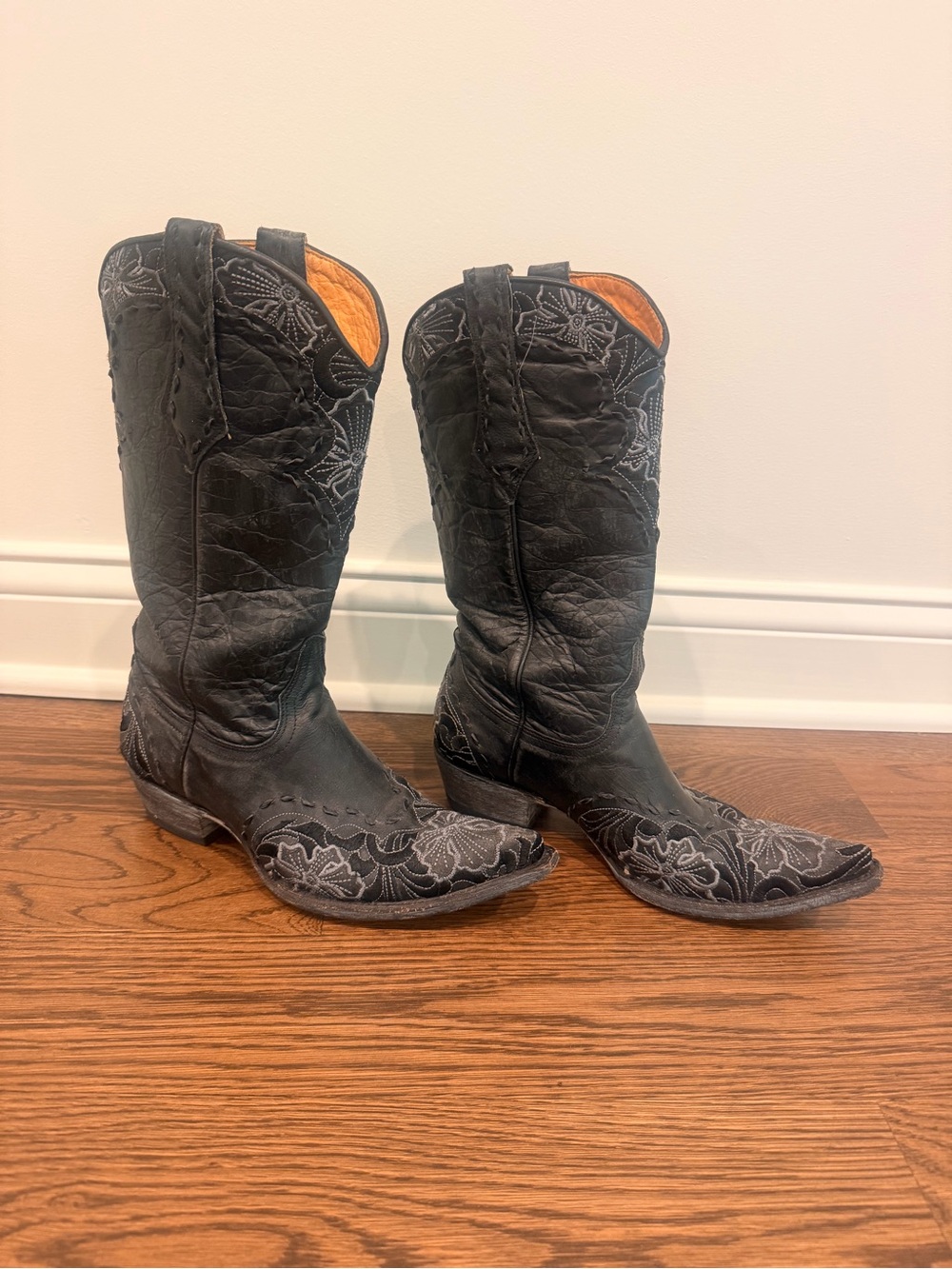 Old Gringo Black Embroidered Leather Western Boots